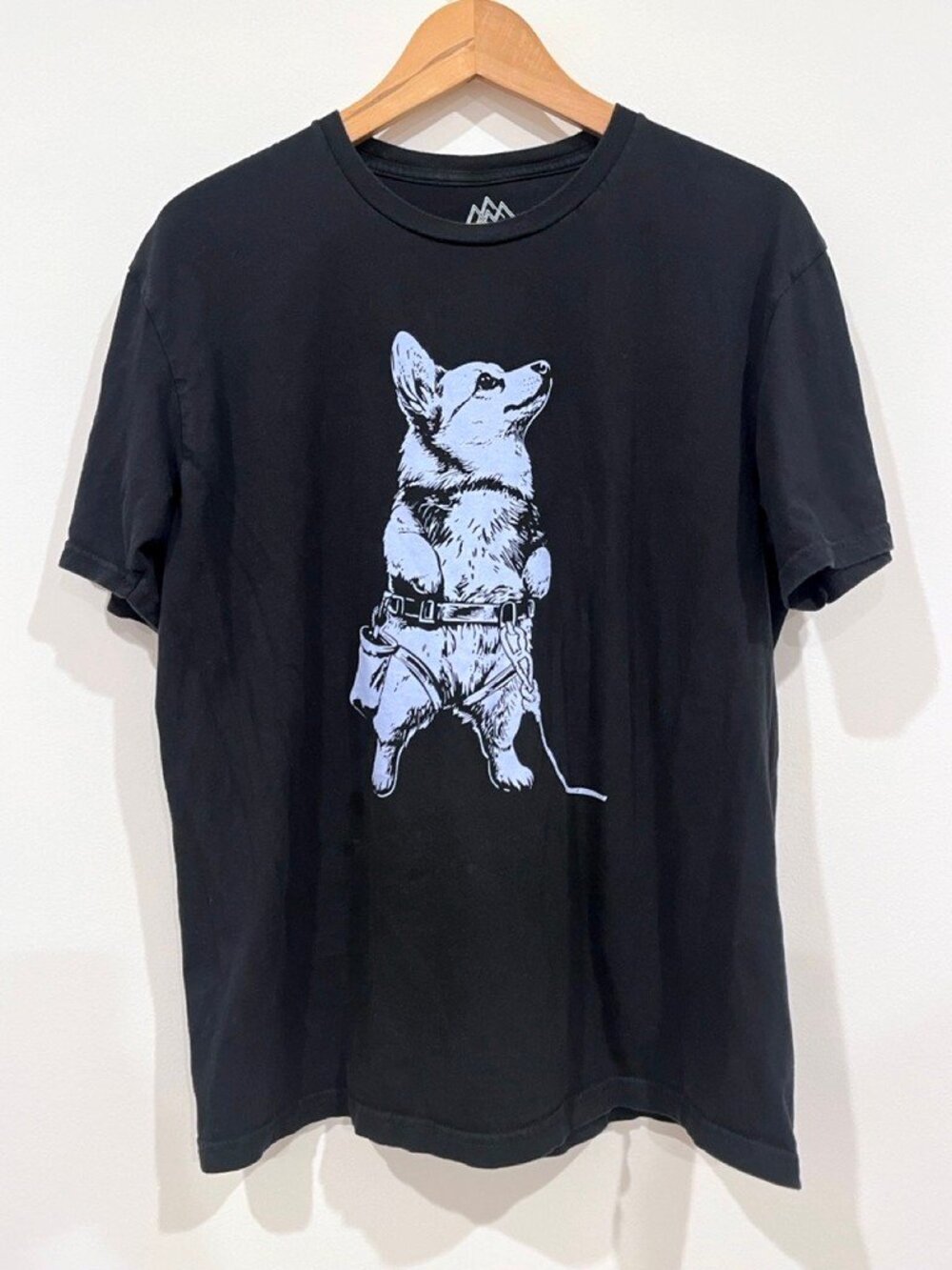 Chalk & Stone Corgi Belay Graphic Tee Black L Climbing